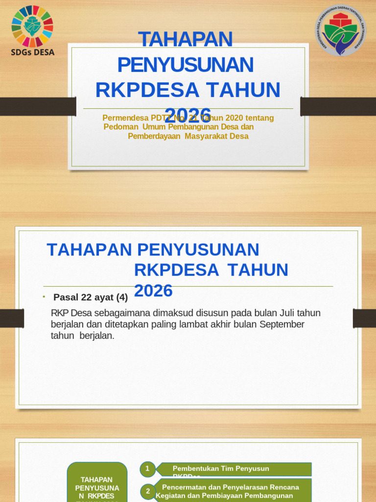Tahapan Penyusunan RKP Desa 2026 | PDF