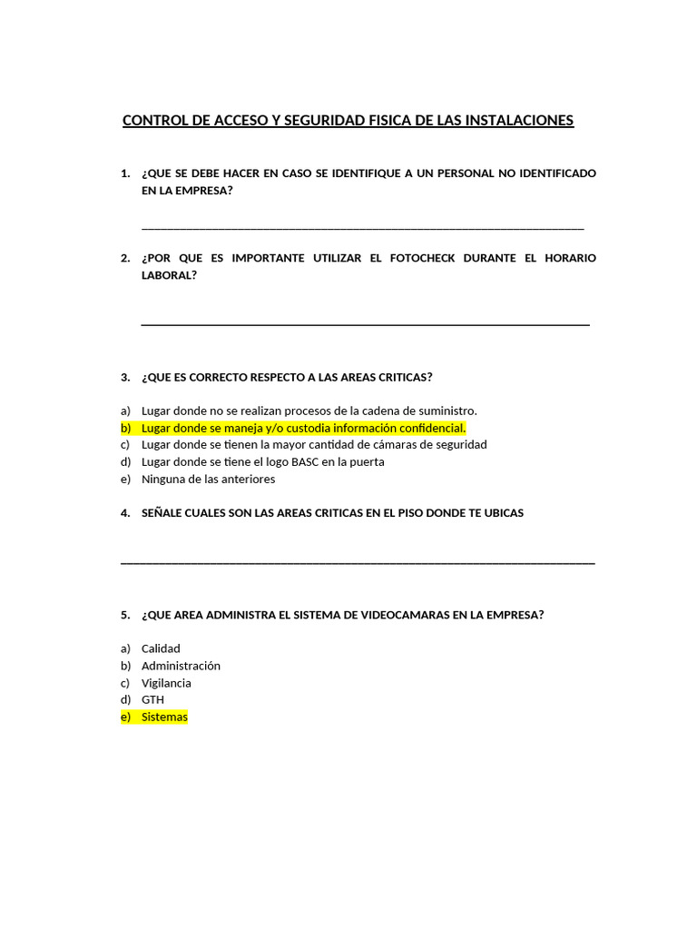 Control de Acceso y Seguridad Física | PDF