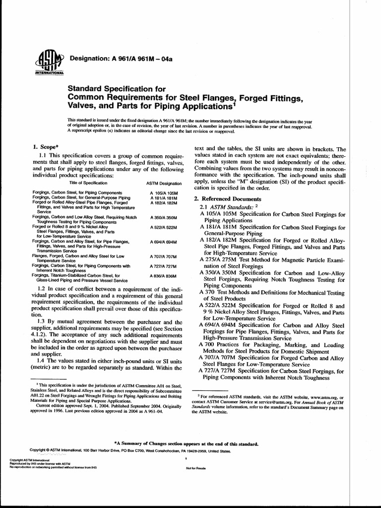 A 961 M 04a | PDF