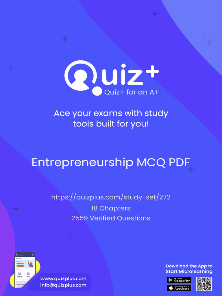 Entrepreneurship MCQ Study Guide PDF | PDF | Entrepreneurship | Pricing