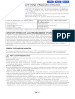 Fidelity Account Change of Registration Instructions: Important Information About Procedures For Opening A New Account