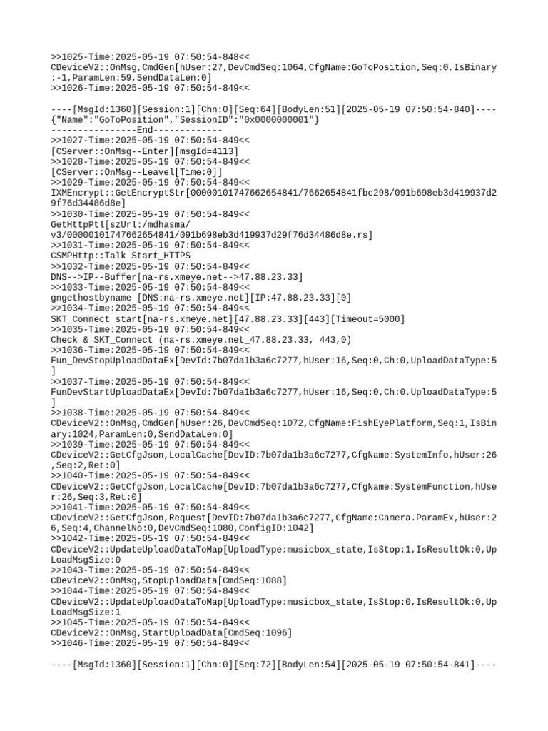 Device Command Log and Status Updates | PDF