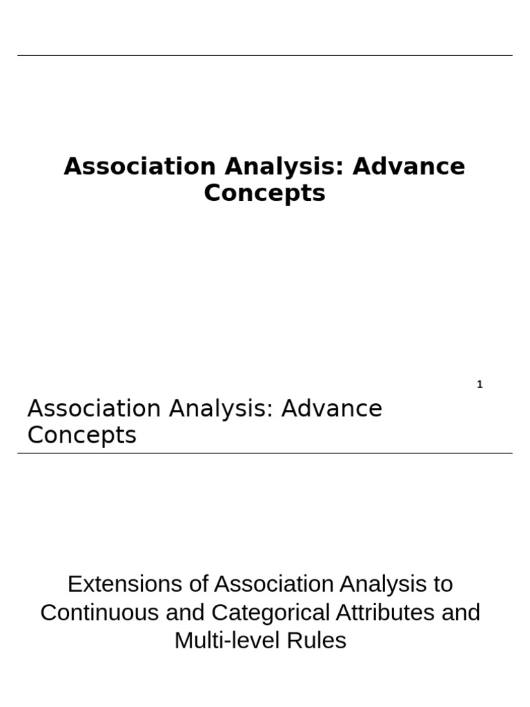 05 - Association Analysis Advance | PDF | Categorical Variable | Statistics