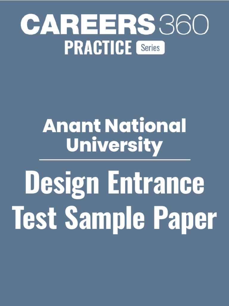 Anant University Design Test Sample Paper | PDF | The Jungle Book (1967 ...