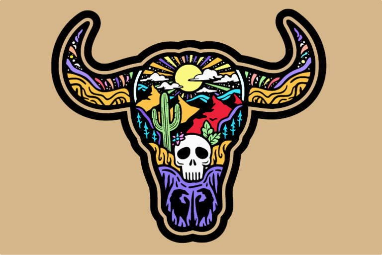 Revised Cow Skull Sticker | PDF
