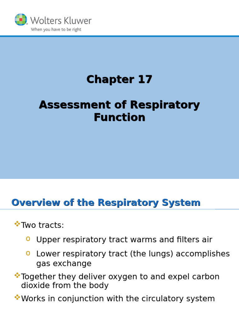 Respiratory Function Assessment Guide | PDF | Respiratory Tract ...