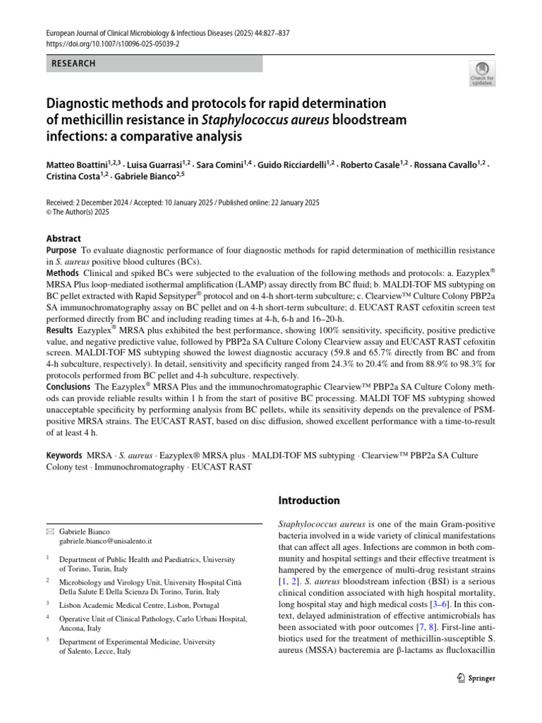 Diagnos | PDF | Methicillin Resistant Staphylococcus Aureus ...