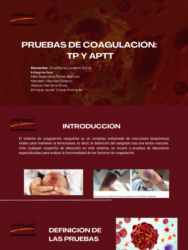Pruebas de Coagulación: TP y APTT | PDF | Coagulación | Sangre