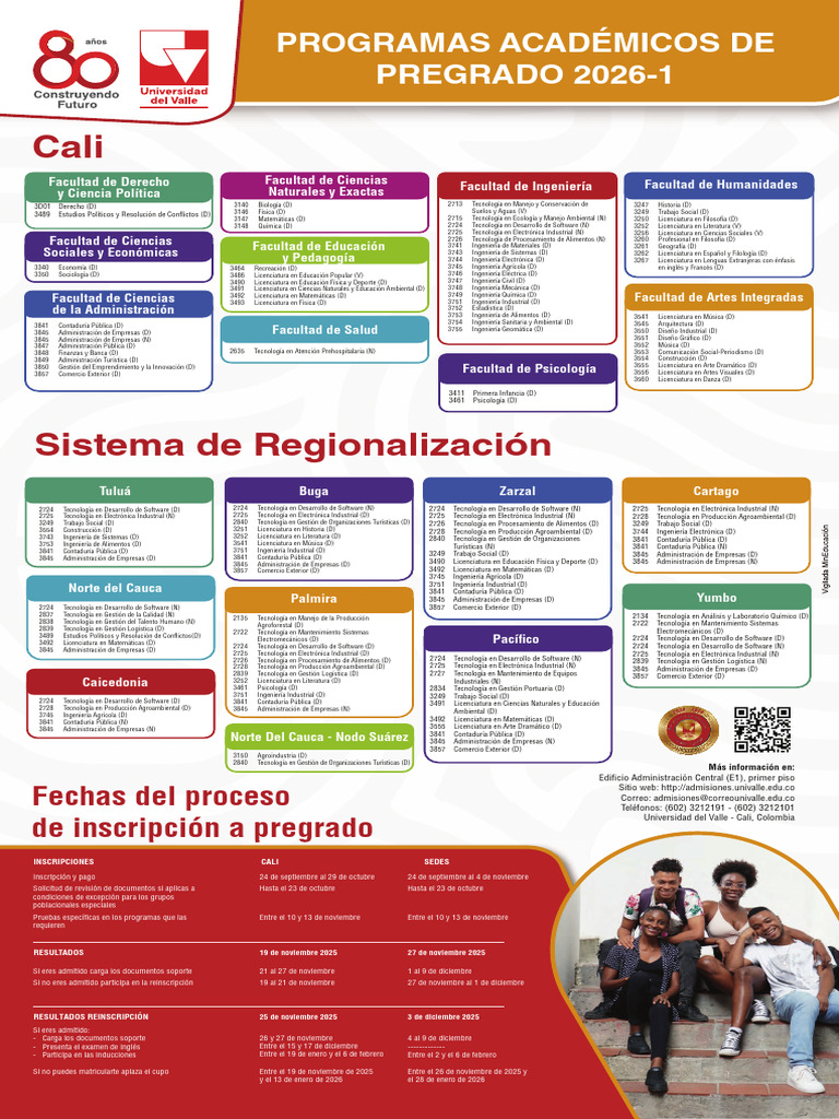 Inscripciones Pregrado 2026-1 Univalle | PDF | Ingeniería | Science