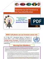 Mobile Tower Radiation Danger and Solutions Proposed to Government - Prof. Girish Kumar - May 2012