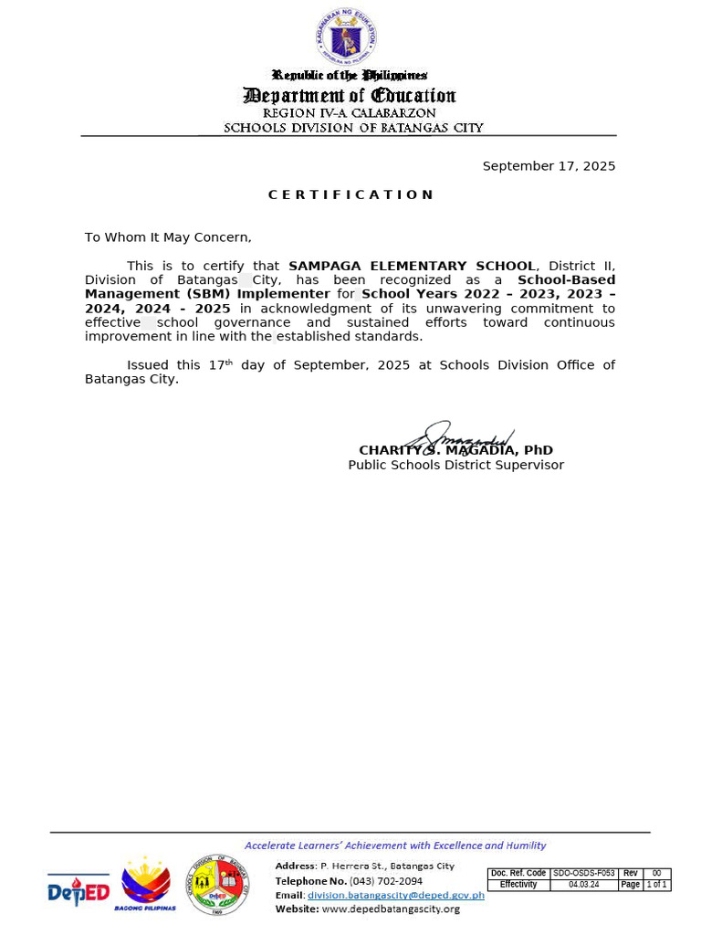 SBM Implementer Certification | PDF