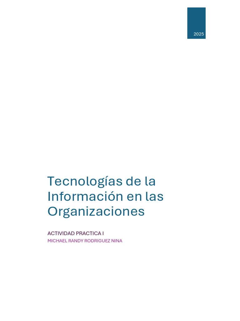 Actividad Práctica I | PDF | Internet de las Cosas | Tecnologías de la ...