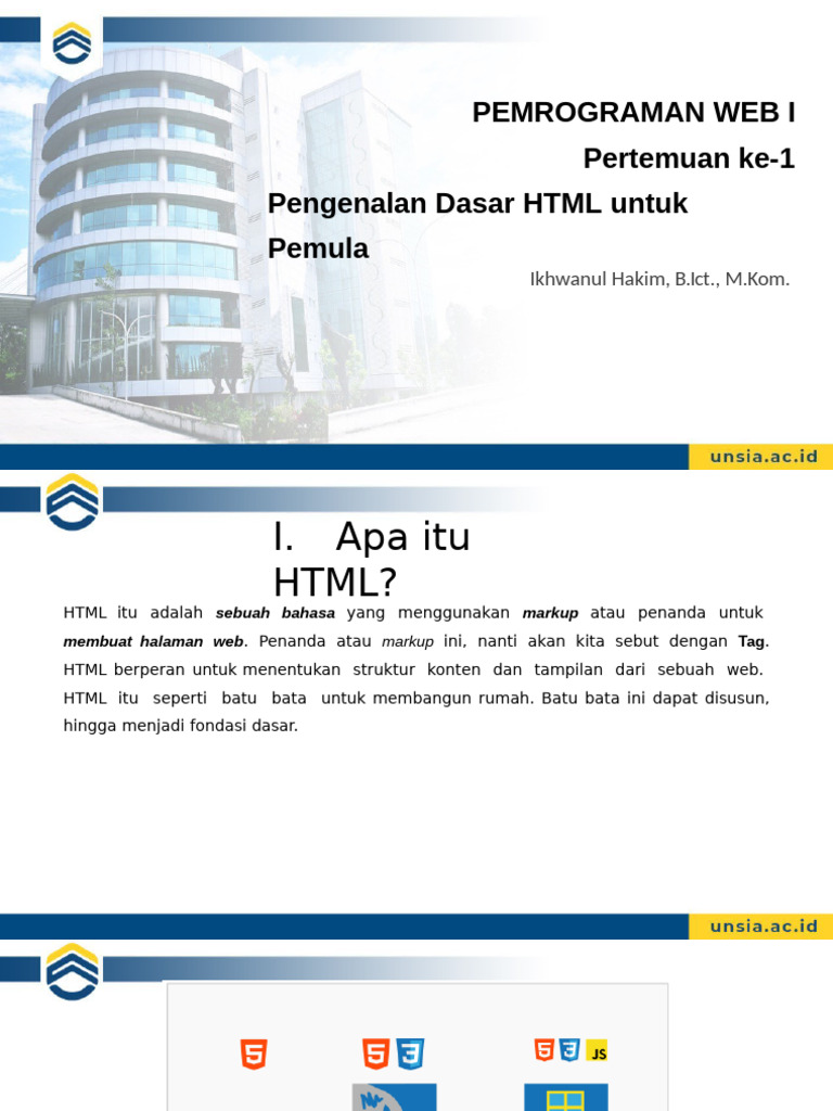 Pengenalan Dasar HTML untuk Pemula | PDF