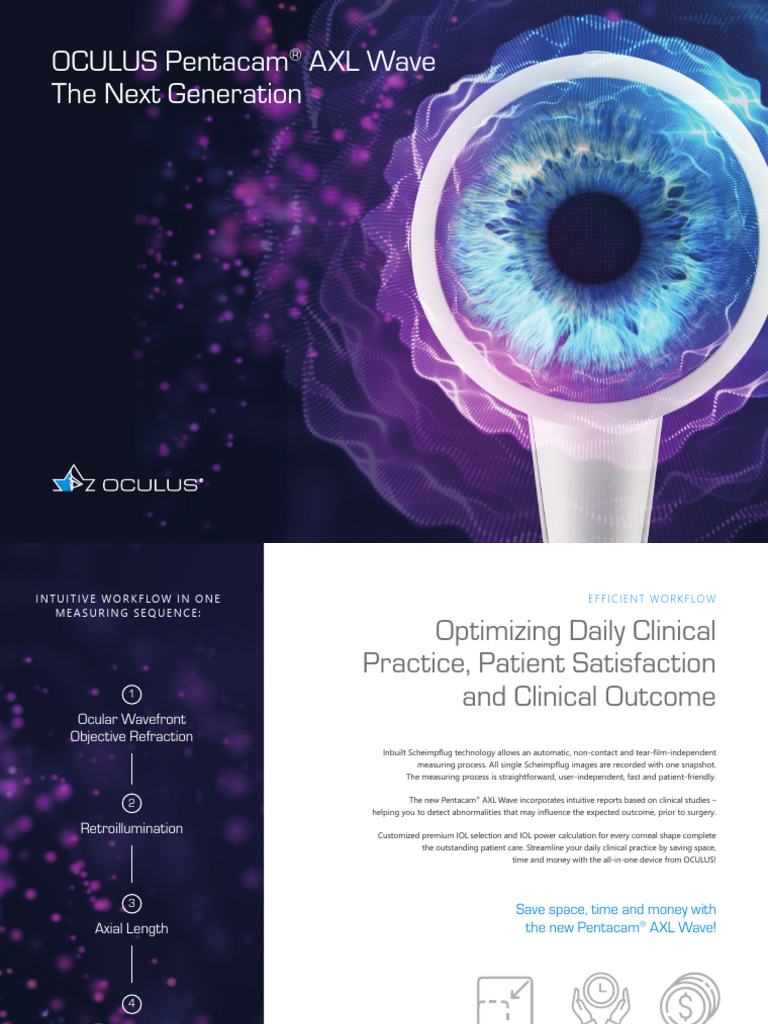 Next-Gen OCULUS Pentacam® AXL Wave | PDF | Ophthalmology | Human Eye
