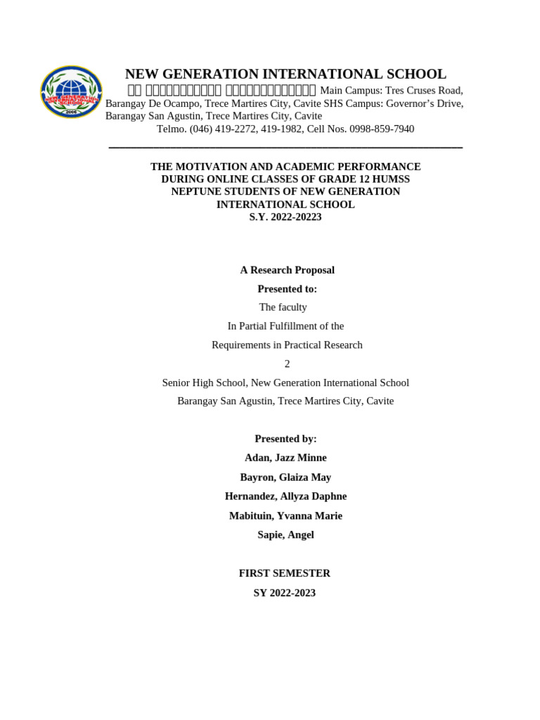 Motivation and Academic Performance Study | PDF | Motivational | Motivation