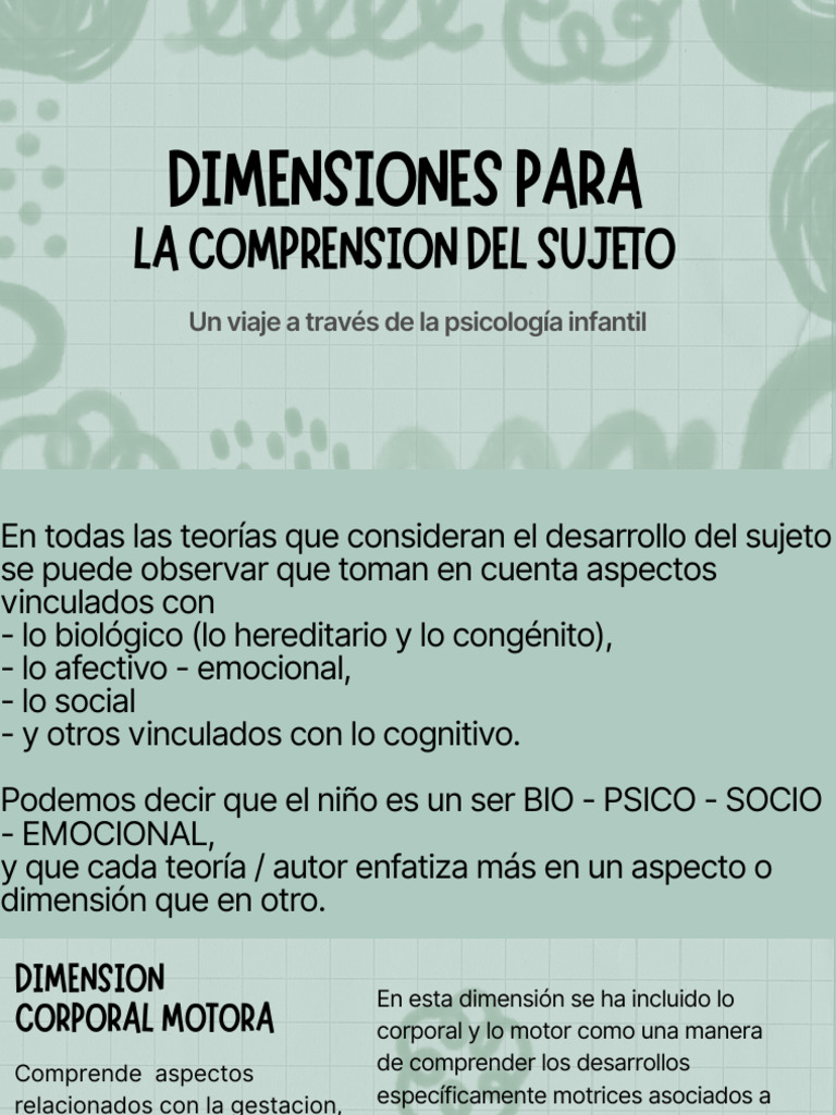 Dimensiones del Desarrollo Infantil | PDF | Las emociones | Parto