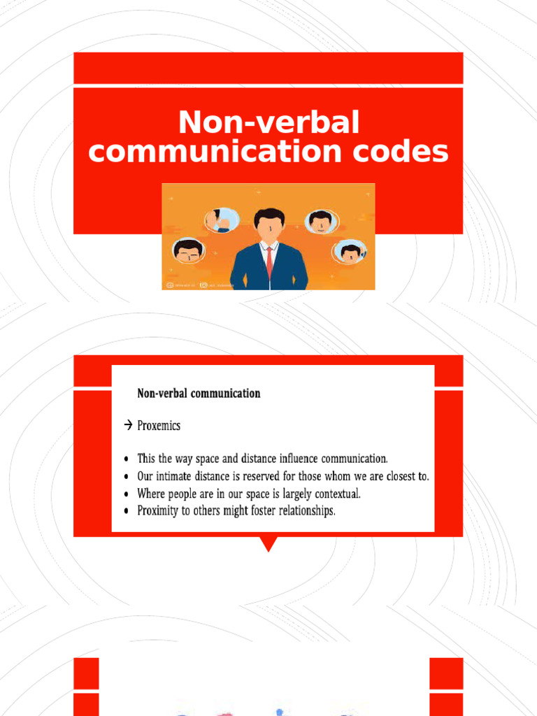 Non-Verbal Communication Codes | PDF