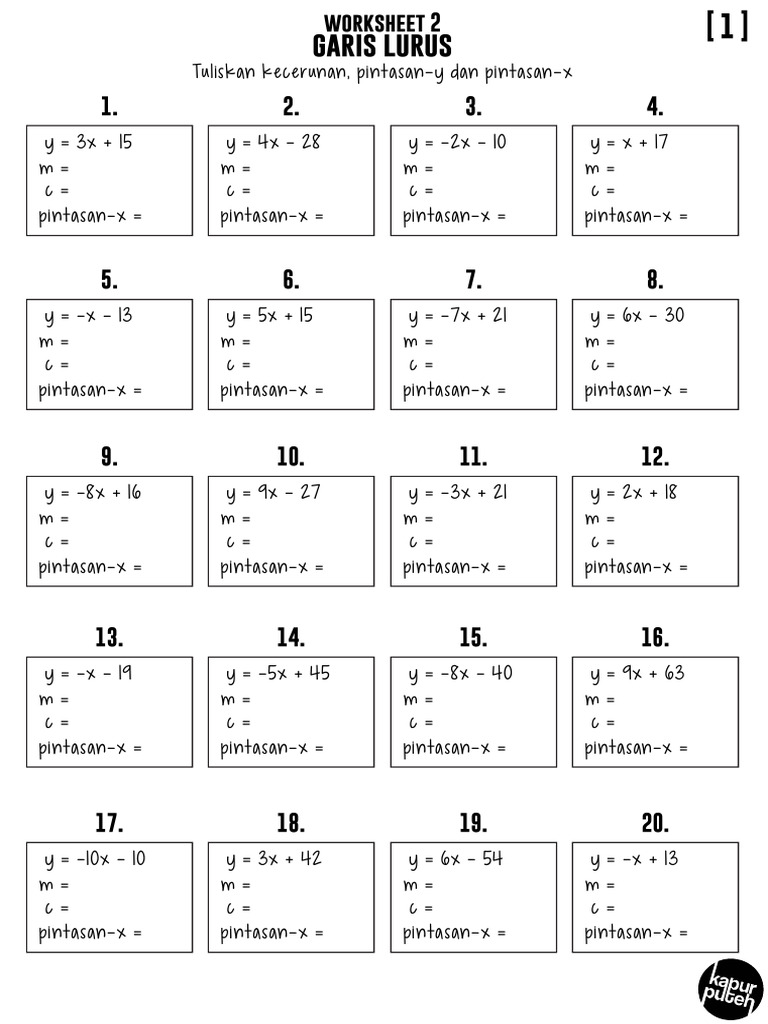 Worksheet - Garis Lurus 2 | PDF | Chess Theory | Chess