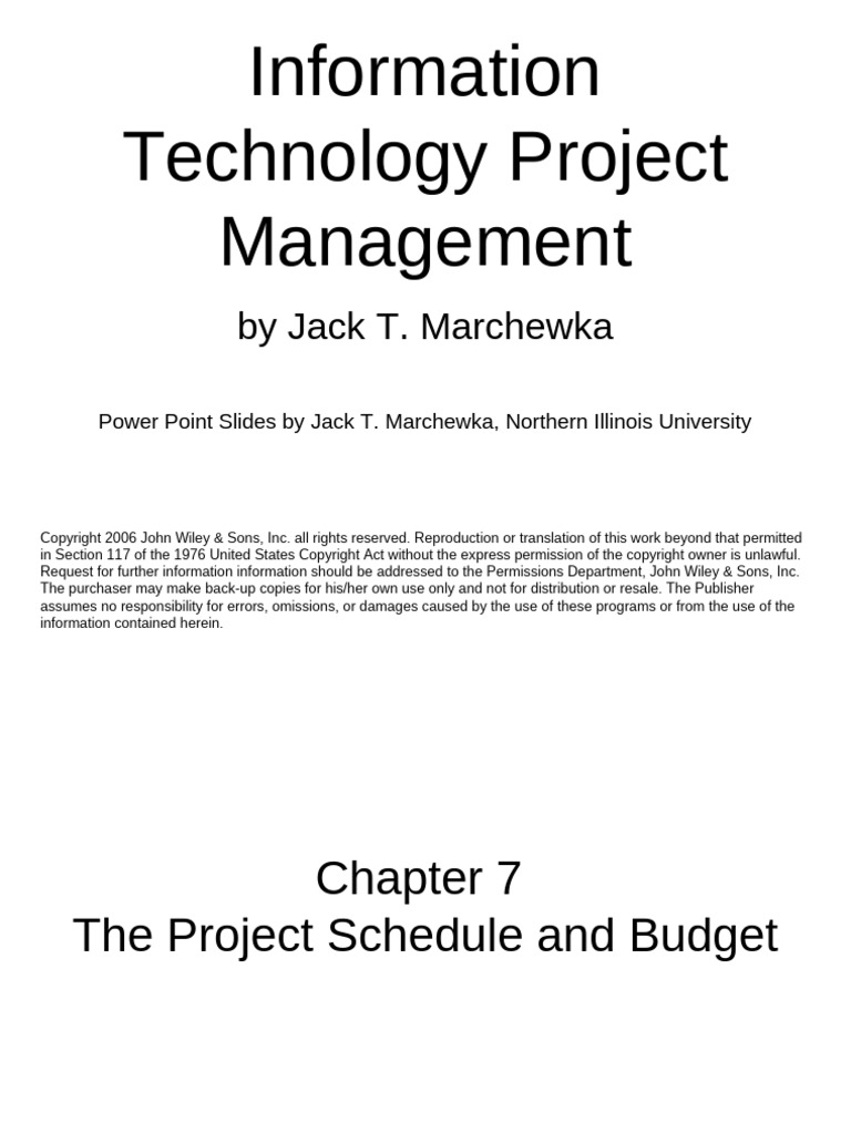 Project Schedule and Budget Management | PDF | Project Management