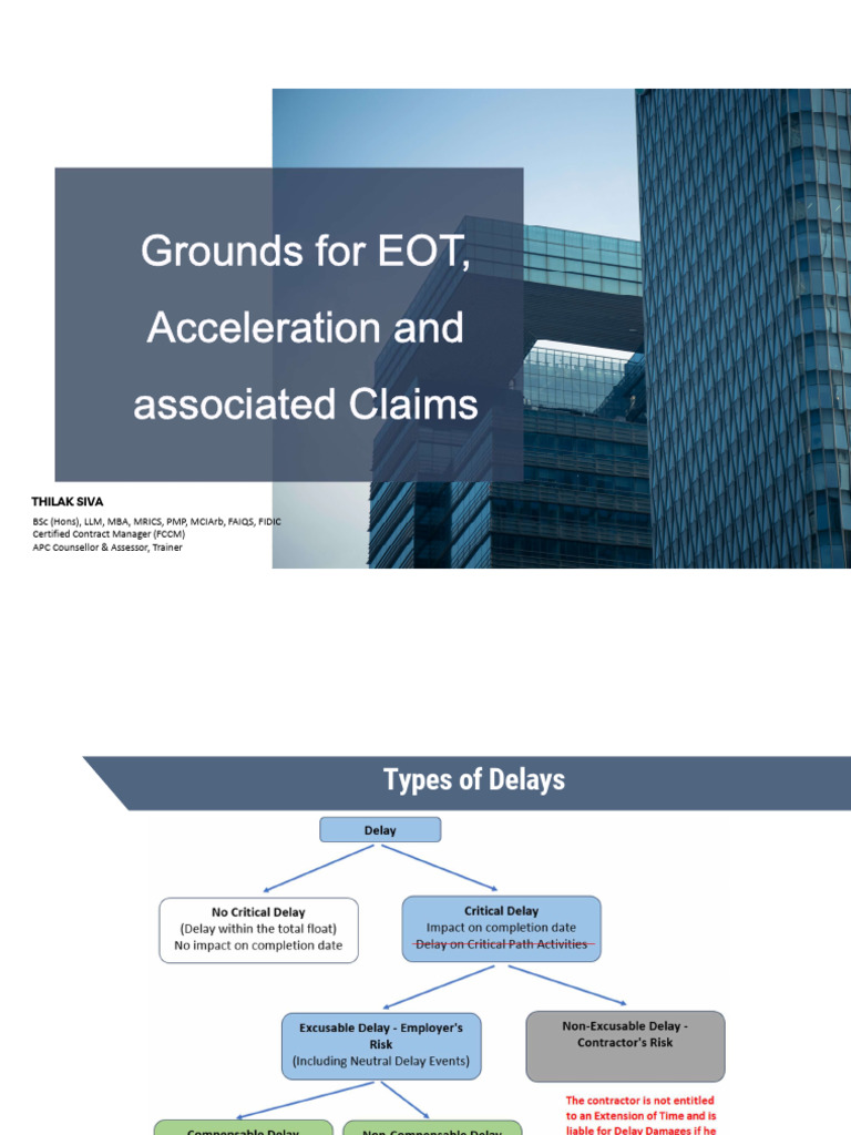 EOT and Acceleration Claims Explained | PDF | Employment | Economies