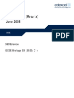 Mark Scheme (Results) June 2008: 360science GCSE Biology B3 (5029/01)