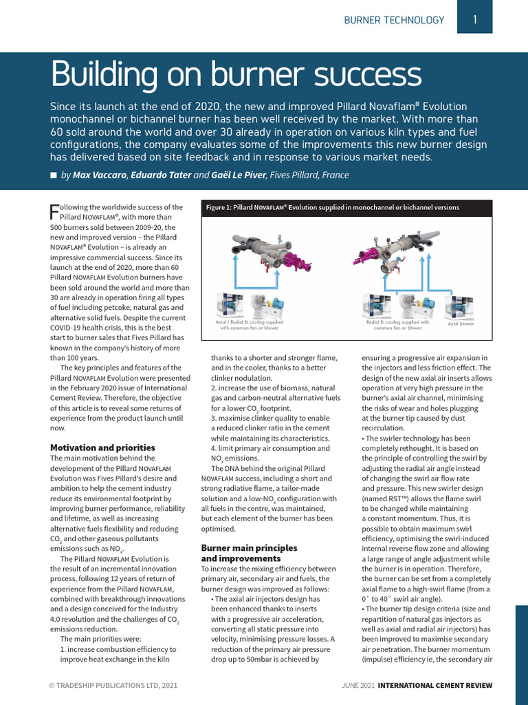 Pillard Novaflam Evolution Burner Success | PDF | Materials | Energy ...