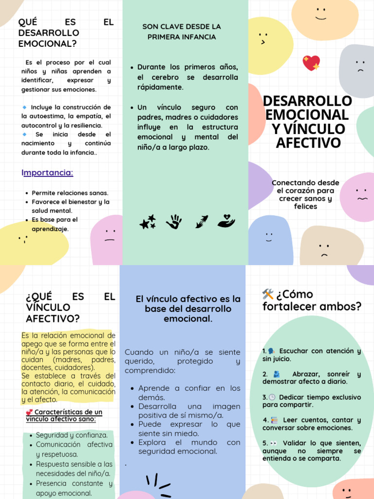 Desarrollo emocional en la infancia | PDF | Las emociones | Teoría de apego