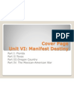 Cover Page Unit VI: Manifest Destiny