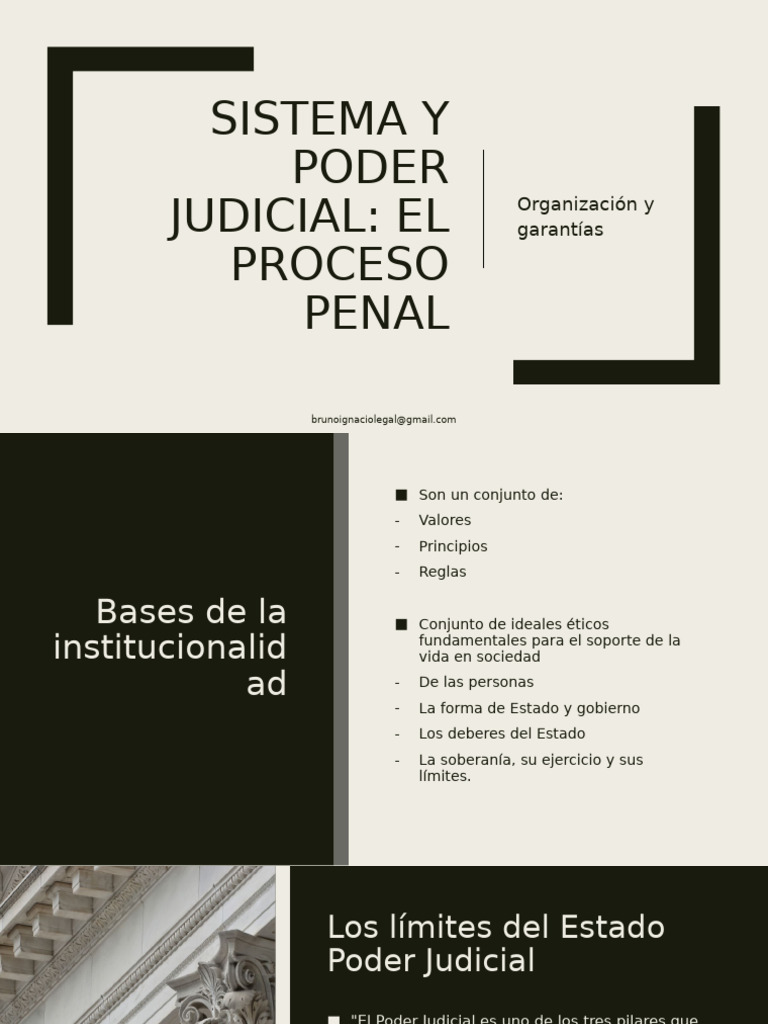 Clases Sistema y Poder Judicial | PDF | Ley politica | Separación de ...