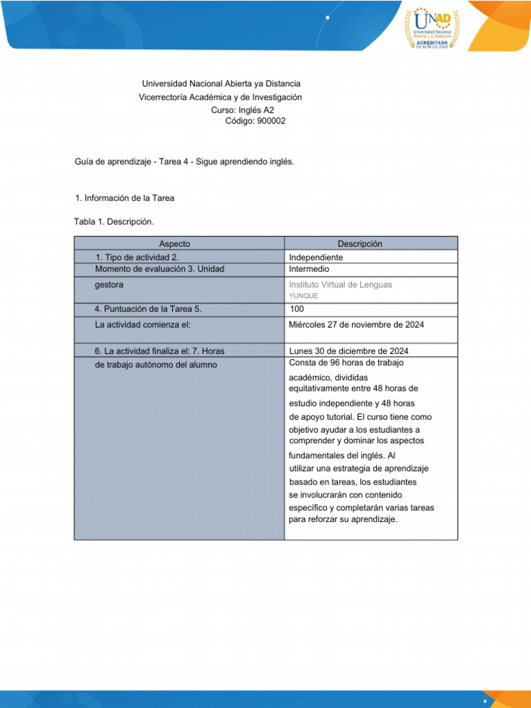 Learning Guide - Task 4 - Keep Learning English - Español | PDF ...