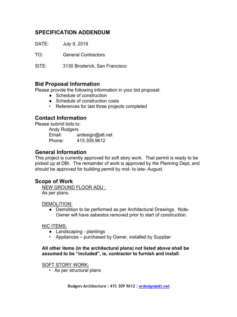 3130B Spec Addendum - 07 9 19 | PDF | Cabinetry | Window