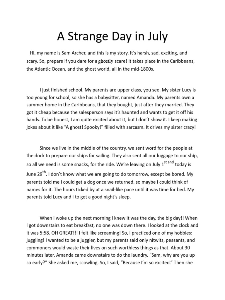A Strange Day in July: Ghostly Encounter | PDF | Hades