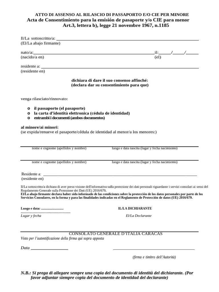 Atto Di Assenso Nuovo | PDF