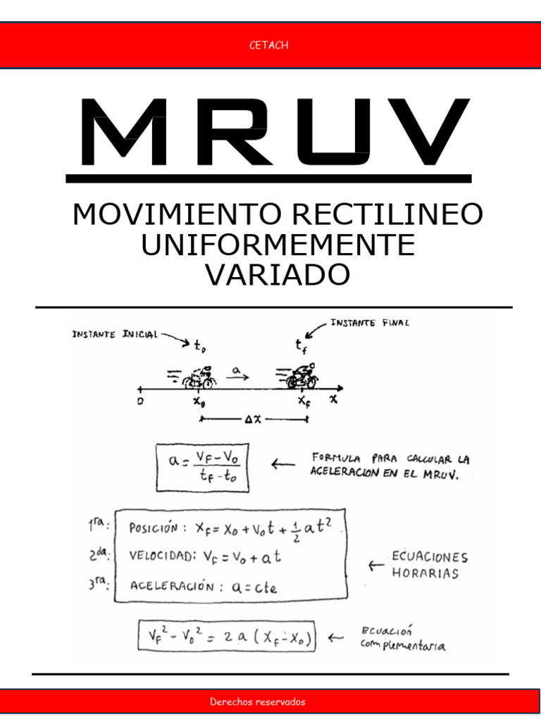 3 Mruv | PDF | Velocidad | Pendiente