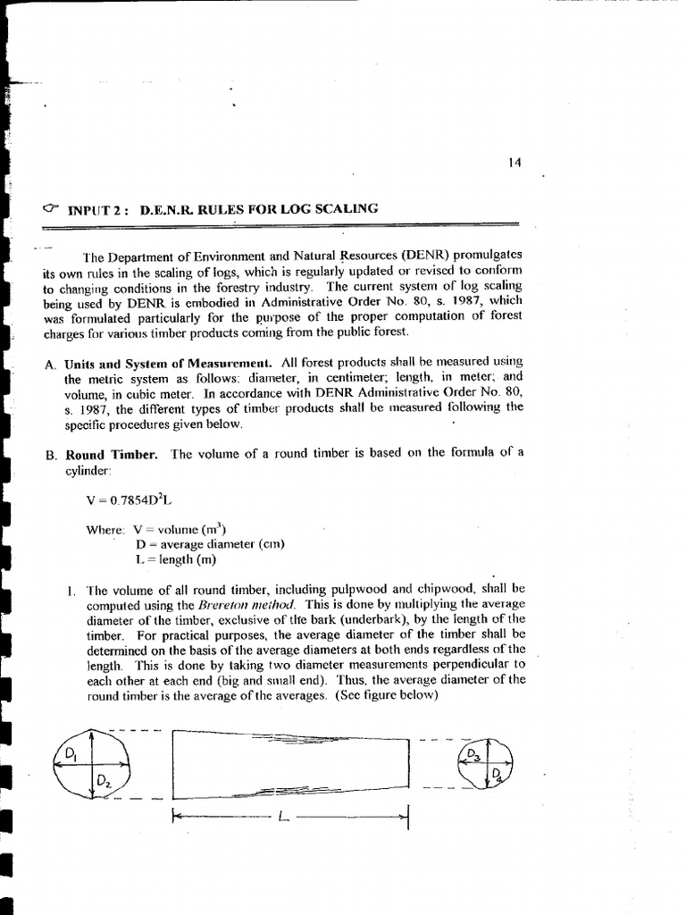 Chapter III - Input II - Denr Rules For Log Scaling | PDF