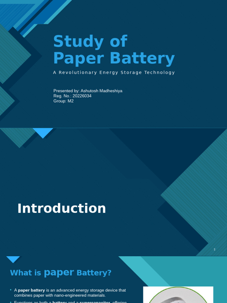 Paper Battery: Eco-Friendly Energy Storage | PDF | Lithium Ion Battery ...