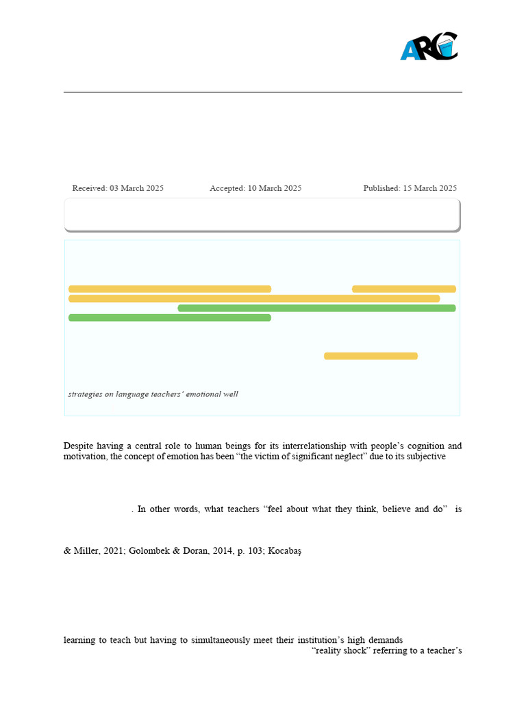 Emotional Challenges of Novice EFL Teachers | PDF | Emotions | Teachers