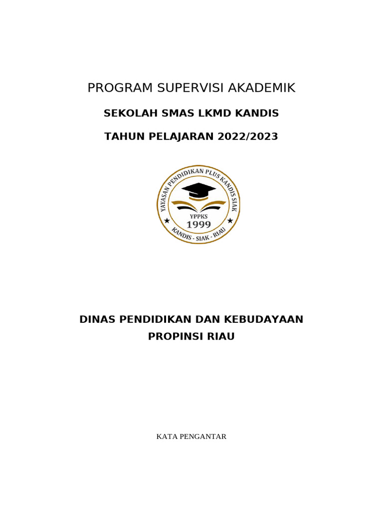 Rencana Supervisi Akademik SMAS LKMD | PDF