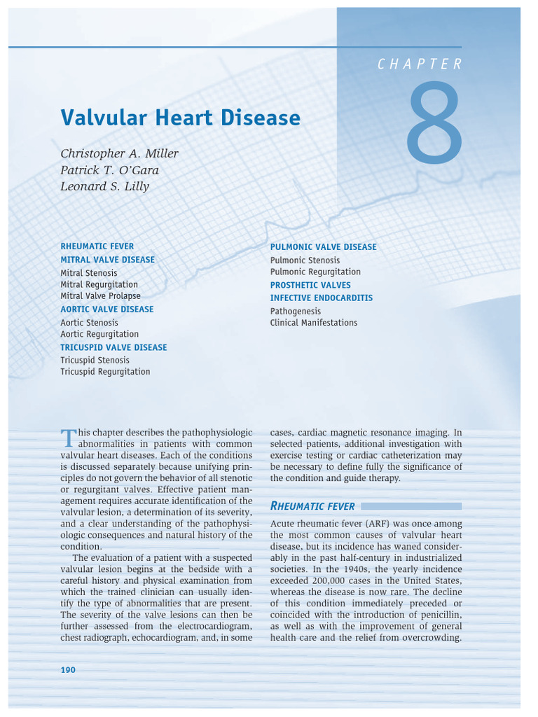 Cap 8 - Valvular Heart Disease | PDF | Heart Valve | Heart