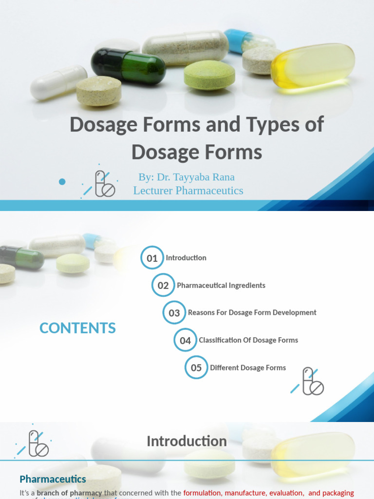 PHMD205 Dosage Forms and Their Types 170600 | PDF | Topical Medication ...