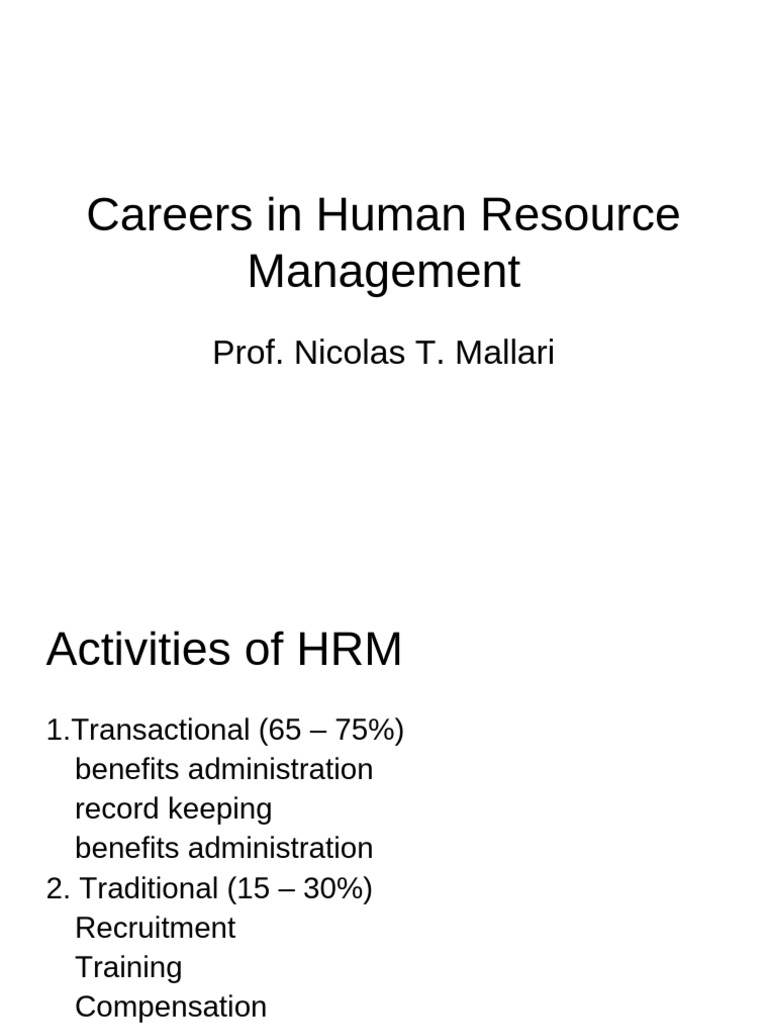 Strategic HRM - Career | PDF | Human Resource Management | Industrial ...