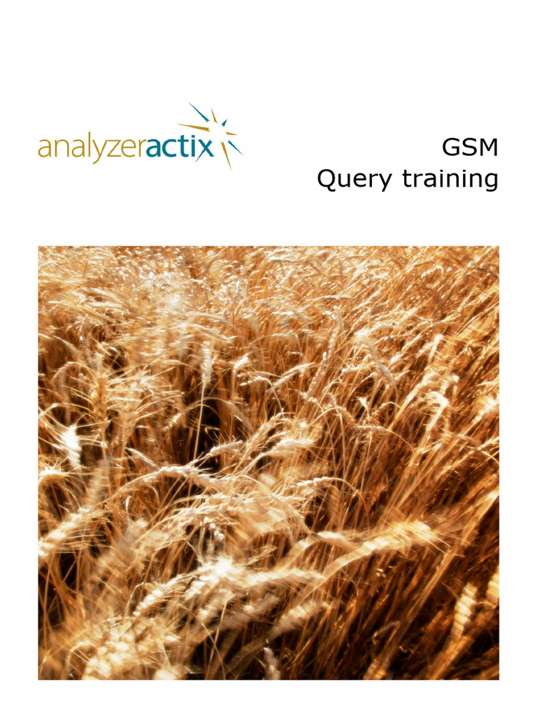 GSM Query Training Course Overview | PDF | Mean | Statistics