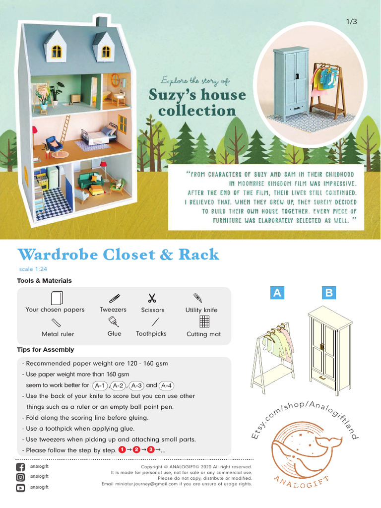 Instructions Miniature Wardrobe | PDF