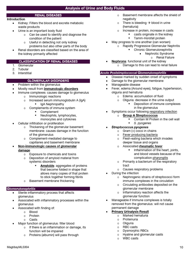AUBF Lecture Notes Part 2 | PDF | Kidney | Urinary Tract Infection