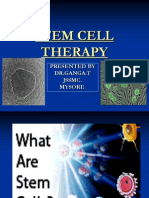 Stem Cell Therapy: Presented by DR - Ganga.T Jssmc. Mysore