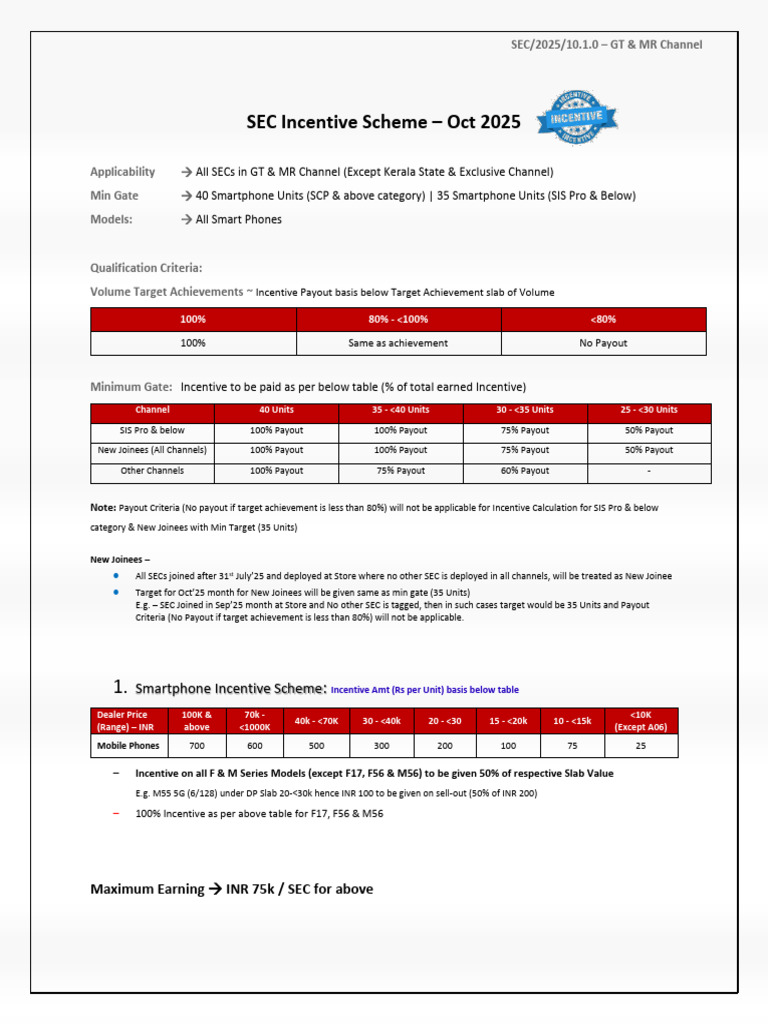 SEC Smartphone Incentive Scheme 2025 | PDF
