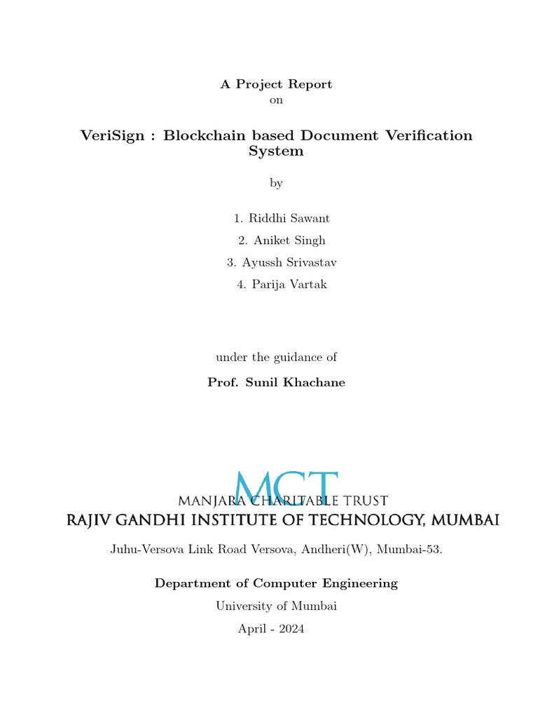Blockchain Document Verification System | PDF | Public Key Cryptography ...