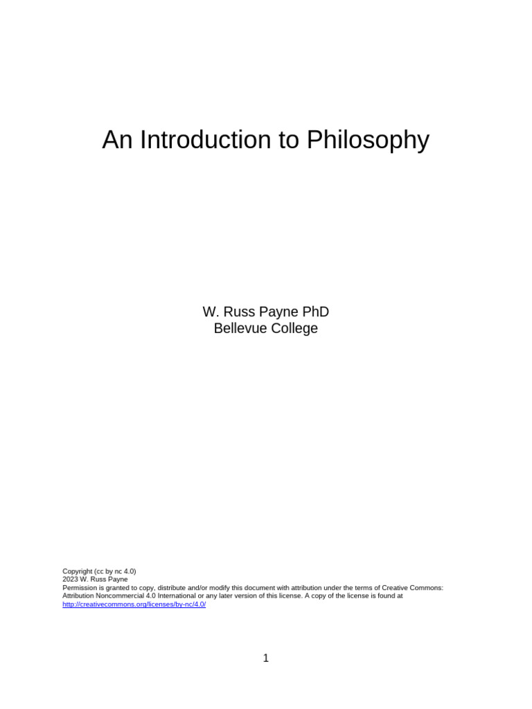 Introduction to Philosophy Basics | PDF | Knowledge | Metaphysics