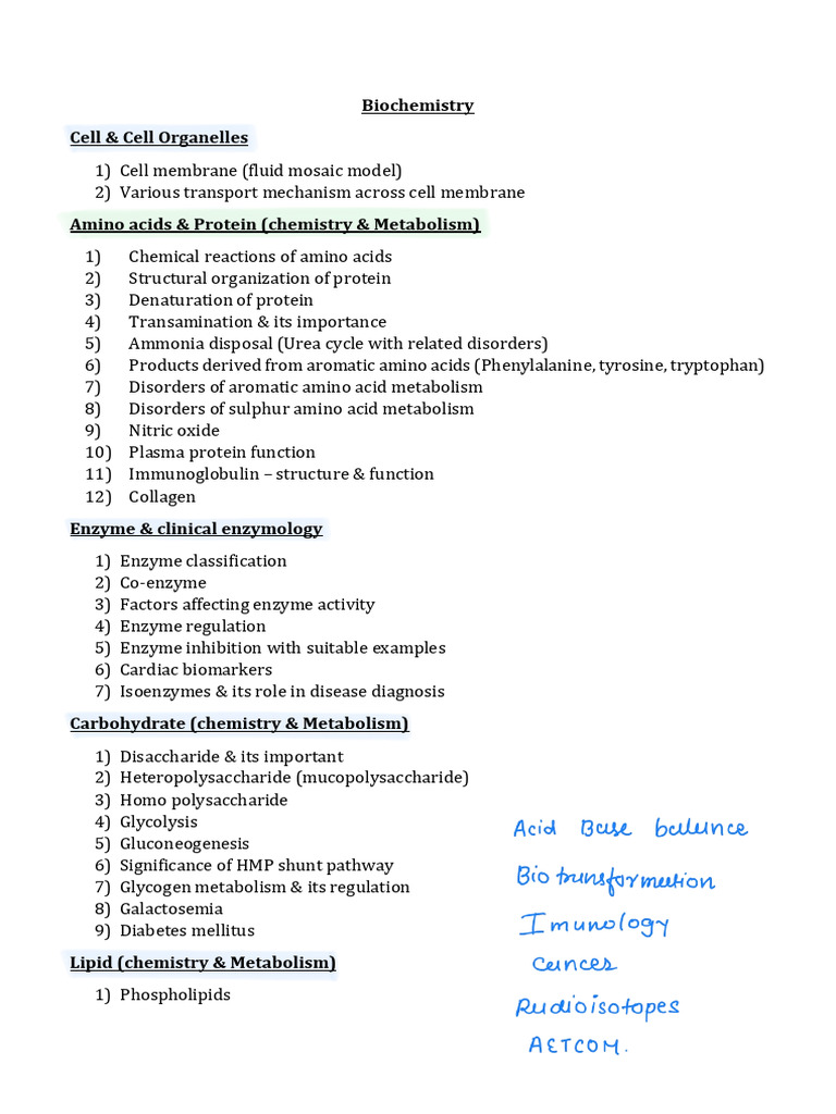 Comprehensive Biochemistry Overview | PDF | Metabolism | Enzyme