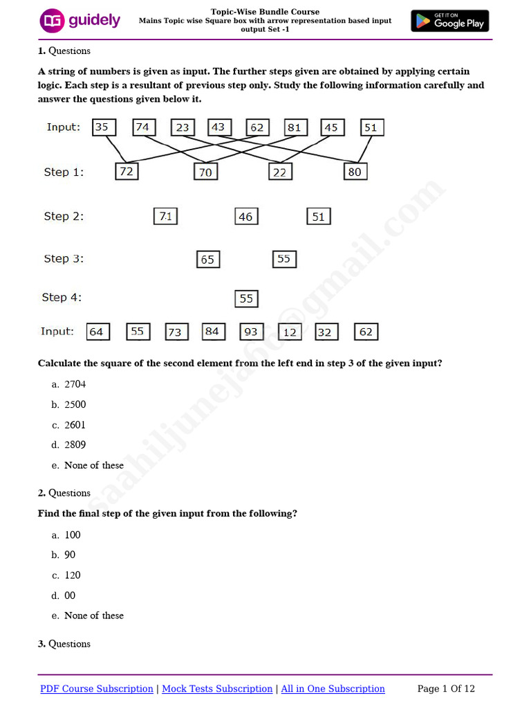 Topic-Wise Input-Output Course Set 1 | PDF